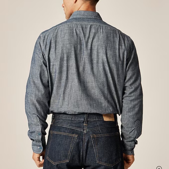 NWT Wallace & Barnes Japanese Selvedge Chambray Workshirt Size Small - Picture 4 of 12